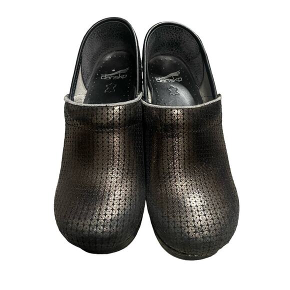 Dansko Women's Professional Clogs Metallic Sequin Style Size 39 - Picture 1 of 6